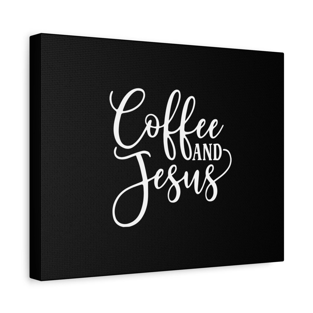 Scripture Canvas Coffee And Jesus Psalm 118:24 Calligraphy Christian Wall Art